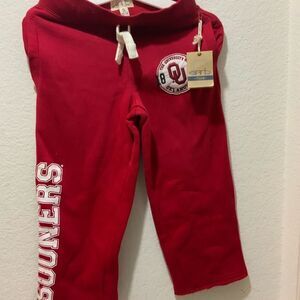 New Oklahoma Sooners joggers pants sweat size Small 5/6